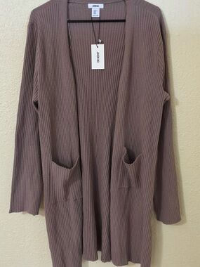 Jason Wu Ribbed Open-Front Cardigan - Taupe
